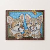 Mountain Lion Puma Cub Niedlich Jigsaw Puzzle (Horizontal)