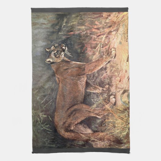 Mountain Lion, Puma oder Cougar von CE Swan Geschirrtuch (Vertikal)