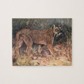 Mountain Lion, Puma oder Cougar von CE Swan Puzzle (Horizontal)