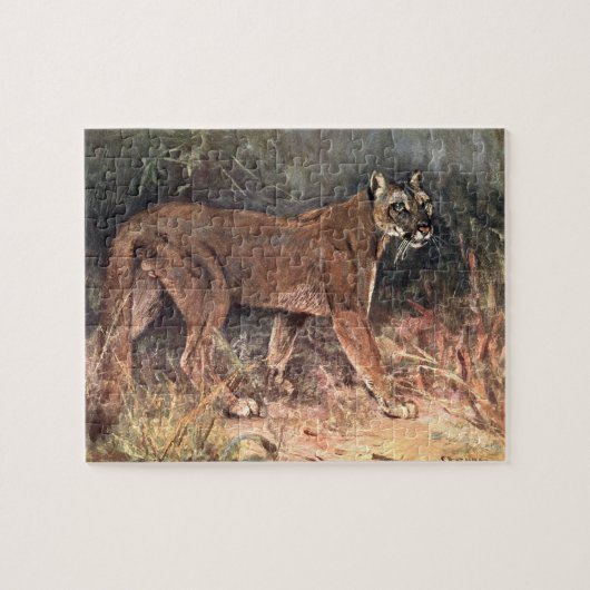 Mountain Lion, Puma oder Cougar von CE Swan Puzzle (Horizontal)
