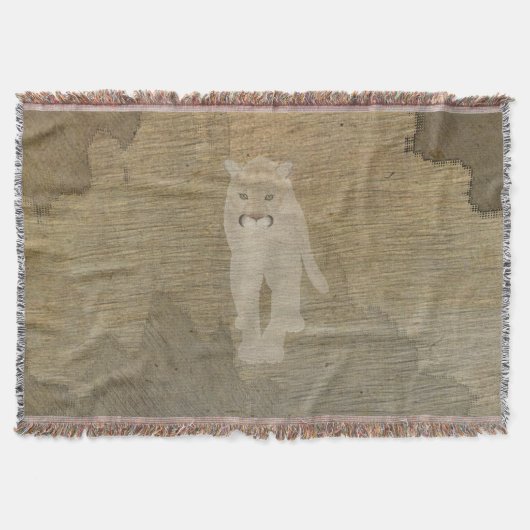 Mountain Lion Throw Blanket Decke (Vorderseite)