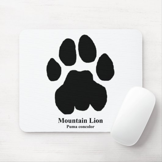Mountain Lion Track Mousepad (Mit Mouse)