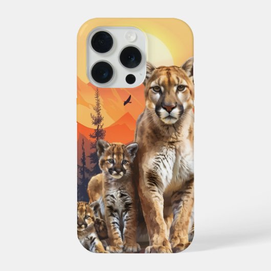 Mountain Lion und Cubs iPhone / iPad Gehäuse Hülle (Rückseite)