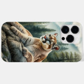 Mountain Lion Watercolor iPhone / iPad Gehäuse Case-Mate iPhone Hülle (Rückseite (Horizontal))