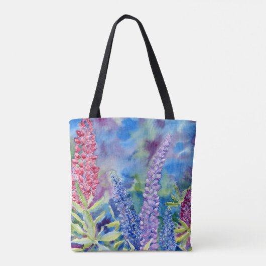 "Mountain Lupines" Schulter-Tasche Tasche (Rückseite)