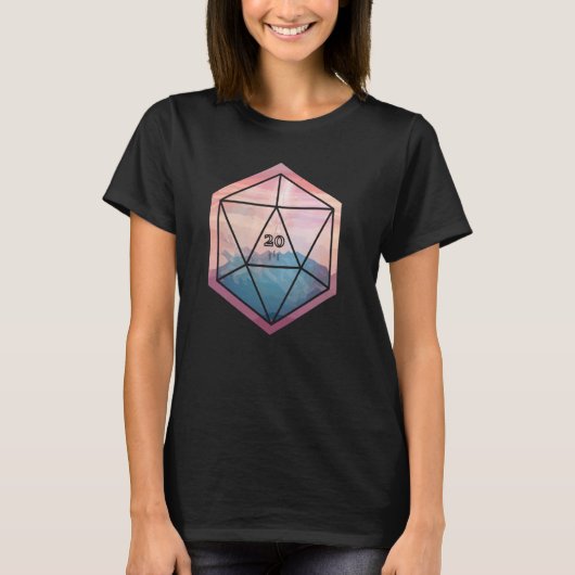 Mountain Magic D20 Dice T-Shirt (Vorderseite)