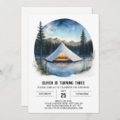 Mountain Magic Kindergeburtstag Einladung (Vorne/Hinten)