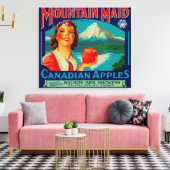 Mountain Maid Apple LabelKanada Leinwanddruck (Insitu (Wohnzimmer))
