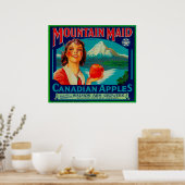 Mountain Maid Apple LabelKanada Poster (Küche)