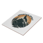 Mountain Majesty Wolf Howling auf dem Gipfel Fliese (Seite)
