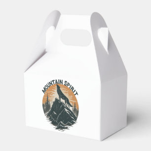 Mountain Majesty Wolf Howling auf dem Gipfel Geschenkschachtel