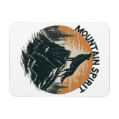 Mountain Majesty Wolf Howling auf dem Gipfel Magnet (Horizontal)