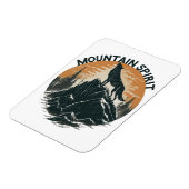 Mountain Majesty Wolf Howling auf dem Gipfel Magnet (Linke Seite)