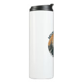 Mountain Majesty Wolf Howling auf dem Gipfel Thermosbecher (Nach links gedreht)