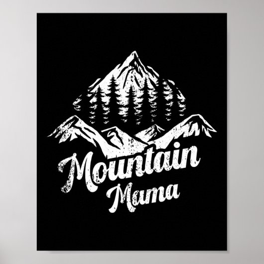 Mountain Mama Camping Wandern Mutter Abenteuer Müt Poster (Vorne)