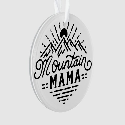 Mountain Mama Retro boho Ornament (Vorderseite)