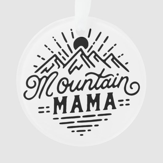 Mountain Mama Retro boho Ornament (Vorderseite)