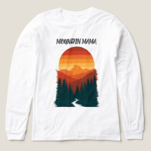 Mountain Mama Retro Sonnenuntergang Wald Grafik