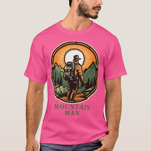 Mountain Man - Mountains Camping Wanderlust Wander T-Shirt (Vorderseite)
