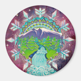 Mountain Mandala Magnet