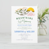 Mountain Matrimony Sloppy Trail Joint Bach Weekend Einladung (Stehend Vorderseite)