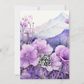 Mountain Mauve Floral Wedding Einladung (Rückseite)