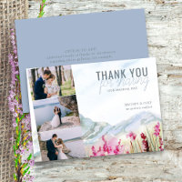 Mountain Meadow Wedding Foto Strip Danke Karte