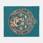 Mountain Melody Akustikgitarren-Crest-Fleece-Decke Fleecedecke (Vorderseite (Horizontal))