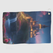 Mountain Midnight Castle Four Golfhandtuch (Horizontal)