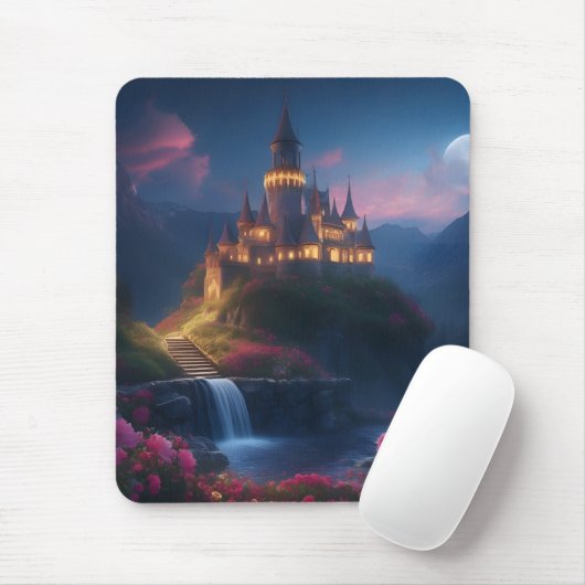 Mountain Midnight Castle Four Mousepad (Mit Mouse)