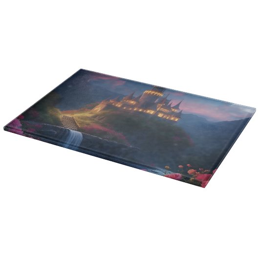 Mountain Midnight Castle Four Schneidebrett (Ecke)