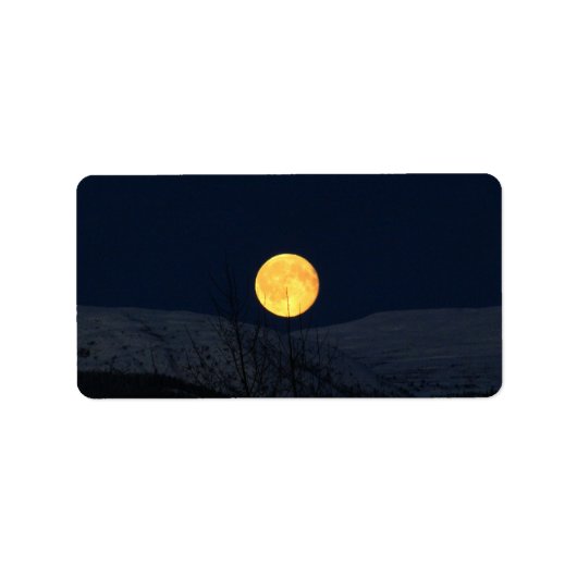 Mountain Moon Adressaufkleber (Vorne)
