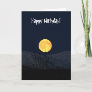 Mountain Moon; glücklich zum Geburtstag Karte