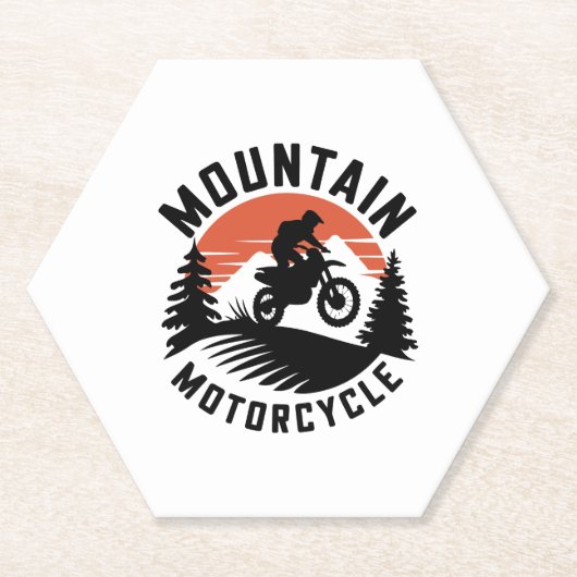 Mountain Motorcycle Untersetzer (Vorderseite)