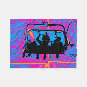 Mountain - Mountainbike fahren Fleecedecke