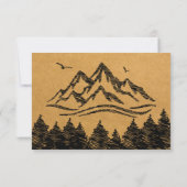 Mountain Nature Rustic Woodsy UAWG Wedding Card Dankeskarte (Rückseite)