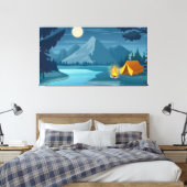 Mountain night Camping Leinwanddruck (Insitu (Schlafzimmer))