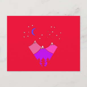 Mountain Night Sky Card - Geburtstag, Danke, NYE Postkarte