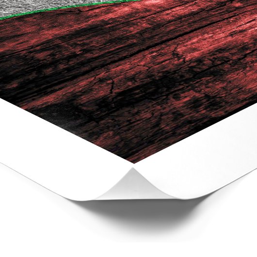 Mountain Northern Lights Poster (Ecke)