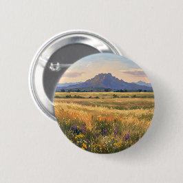 Mountain on the plain button