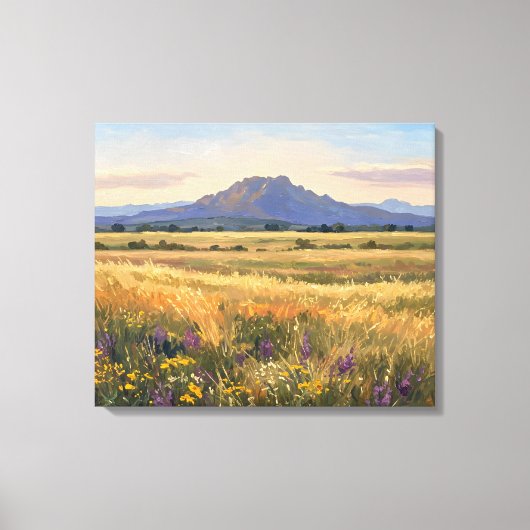 Mountain on the plain leinwanddruck (Vorderseite)