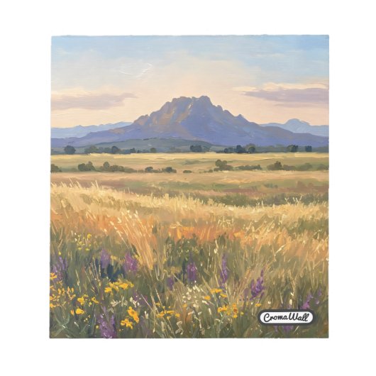 Mountain on the plain notizblock (Vorderseite)