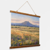 Mountain on the plain wandteppich mit holzrahmen (Gewinkelt)