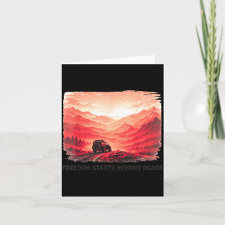 Mountain Overland Freedom Kunstwerk Karte