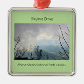 Mountain Overlook Skyline Drive Ornament Aus Metall (Vorne)