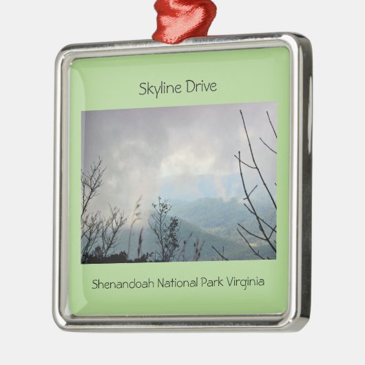 Mountain Overlook Skyline Drive Ornament Aus Metall (Links)