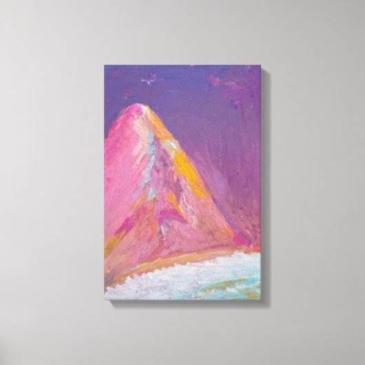 Mountain Painting - Oil Pastel Leinwanddruck (Vorderseite)
