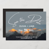 Mountain Park Save the Date Zielort Einladung (Vorne/Hinten)