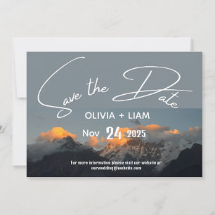 Mountain Park Save the Date Zielort Einladung