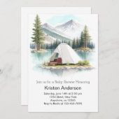 Mountain Peak Adventure erwartet Baby Shower Einladung (Vorne/Hinten)